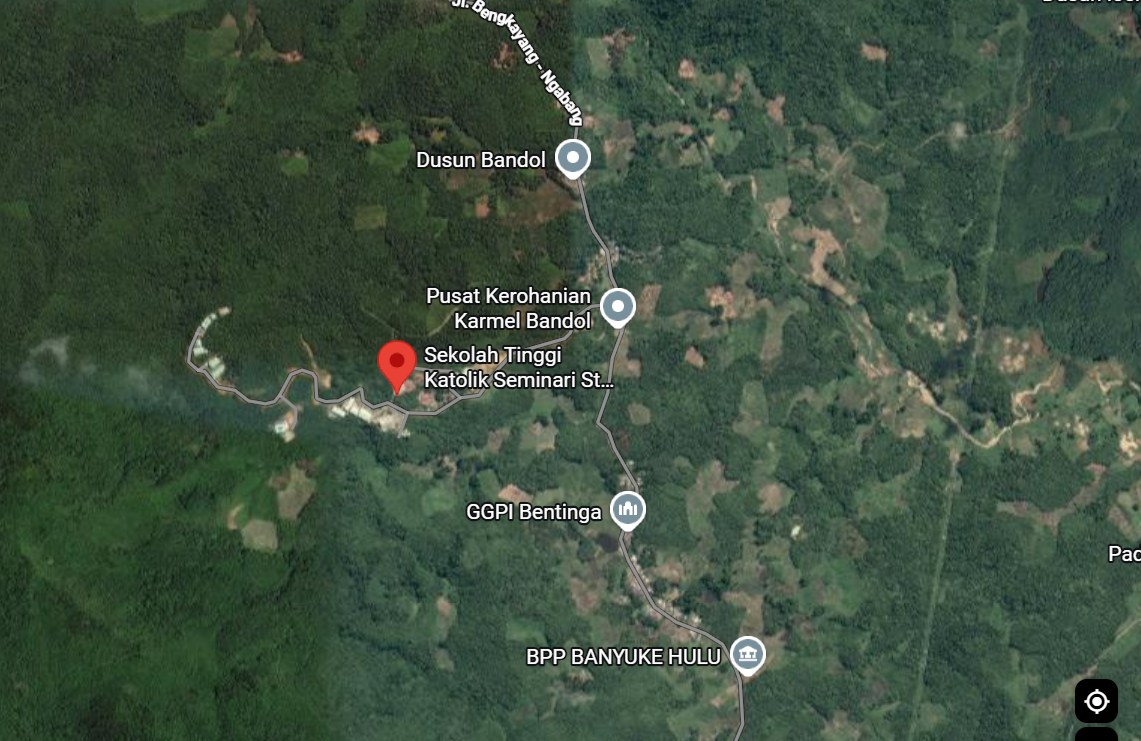 Peta lokasi kampus STIKAS Santo Yohanes Salib